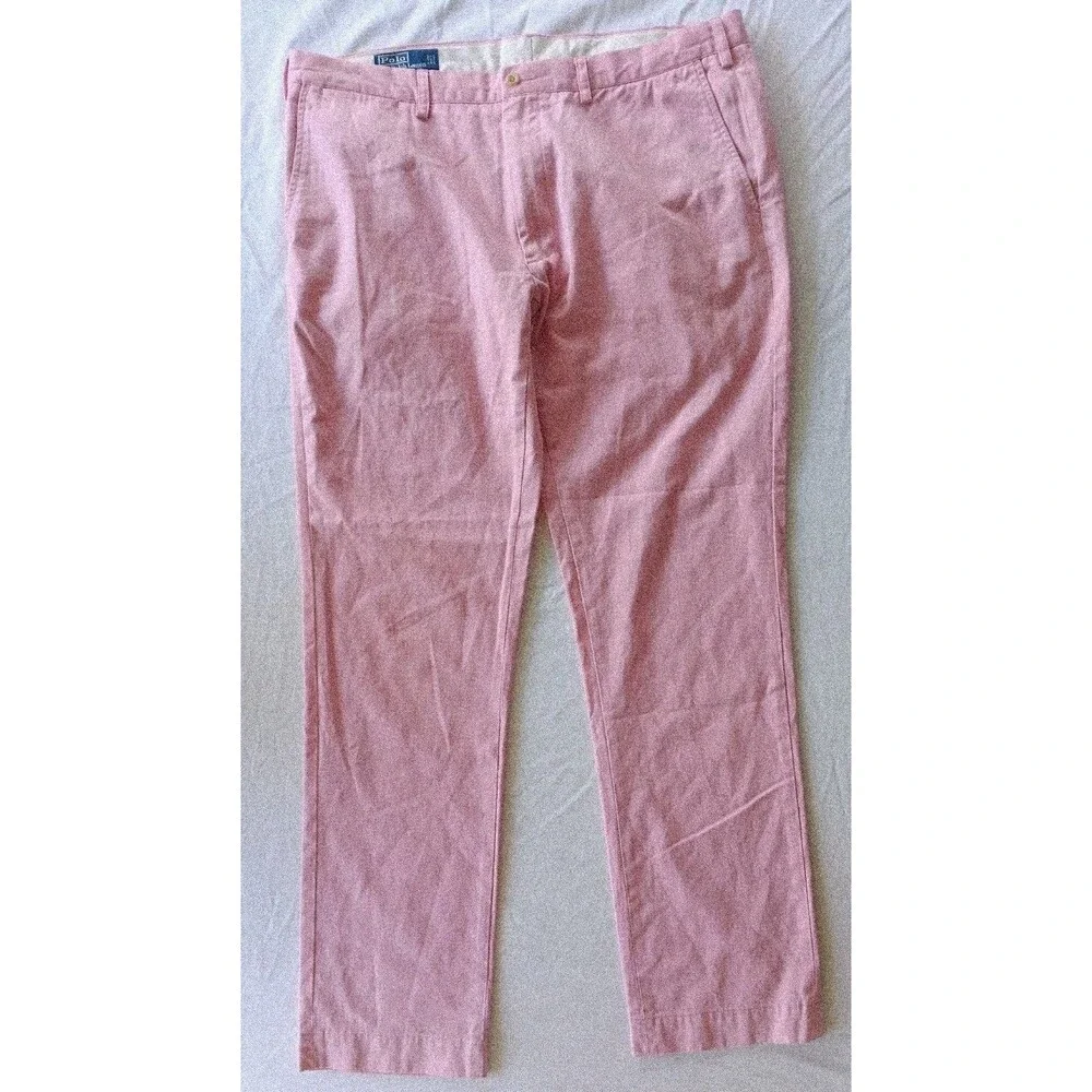 Vintage Polo Ralph Lauren Pink Men’s Trousers Pants Size 38x34 Golf Preppy